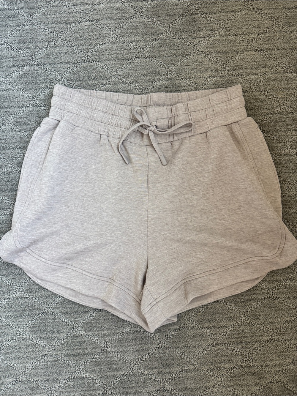 Varley Coulter High-Rise Athletic Drawstring Shorts - Light Taupe
